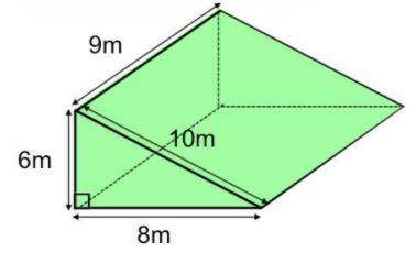 1 of 6Work out the surface area of this solid prism.9m10m6m8m​