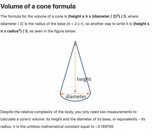 A cone has a diameter of 20cm and a height of 12cm, what is the volume of the cone?
