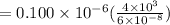 =0.100\times 10^{-6}(\frac{4\times 10^3}{6\times 10^{-8}} )