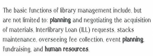 Why is library management important​