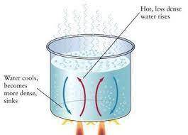 What are examples of convection currents?

The movement of warm air into cooler air and cooler air i