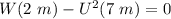 W(2\ m) - U^2(7\ m) = 0