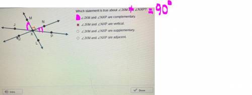 M

N
Which statement is true about ZJXM and 2NXP?
O ZJXM and 2NXP are complementary
O ZJXM and XNXP