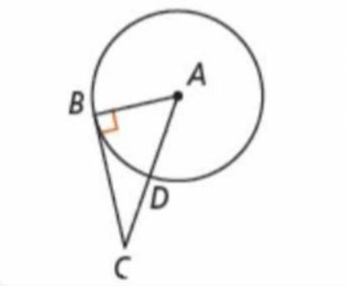 In the figure to the right, if AC = 21 and BC = 18, what is the
radius?
