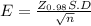 E = \frac{Z_{0.98} S.D }{\sqrt{n} }