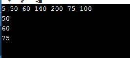 5.20 LAB: Output values below an amount Write a program that first gets a list of integers from inpu