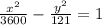 \frac{x^{2} }{3600} - \frac{y^{2} }{121} = 1