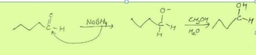 Draw a structural formula for the organic product formed by treating butanal with the following reag