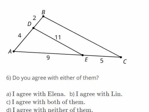 Elena thinks length BC is 16.5 units. Lin thinks the length of BC is 17.1 units. Do you agree with e