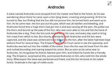 Select the correct answer.

How does Androcles's relationship with the lion affect the ending of the