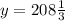 y=208\frac{1}{3}