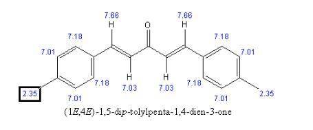 Write the structure of the aldol condensation-dehydration product that you synthesized. Using this s