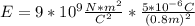 E=9*10^{9}\frac{N*m^{2} }{C^{2} }  *\frac{5*10^{-6} C}{(0.8 m)^{2} }