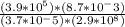 \frac{(3.9*10^5)*(8.7*10^-3)}{(3.7*10^-5)*(2.9*10^8)}