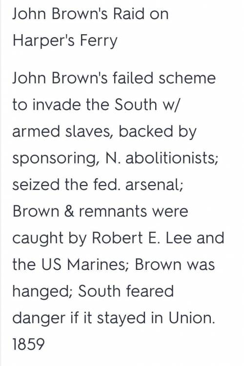 name at least 2 historical documents that are similar to john brown's raid on hampers ferry.