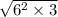 \sqrt{ {6}^{2}  \times 3}