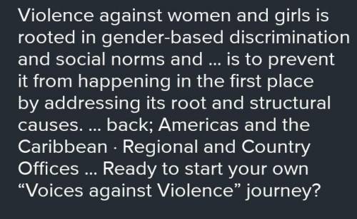 Give your own position on the gender based violence problem in our country​