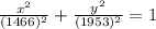 \frac{x^2}{(1466)^2} +\frac{y^2}{(1953)^2} =1