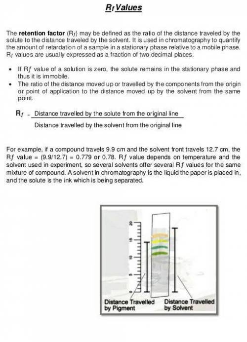 what does the distance traveled by each component on the paper strip in paper chromatography depend