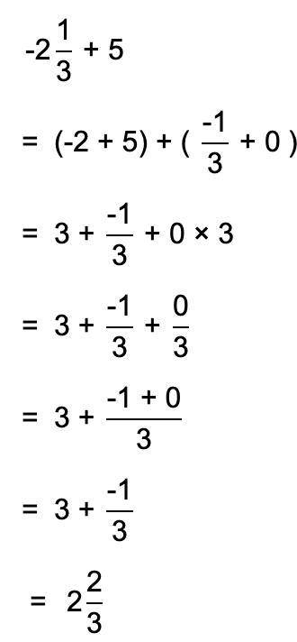 Solve -2 1/3 - (-5)=
A: 2 2/3
B: 3 2/3
C: 3 1/3
D: -7 1/3