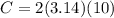 C=2(3.14)(10)