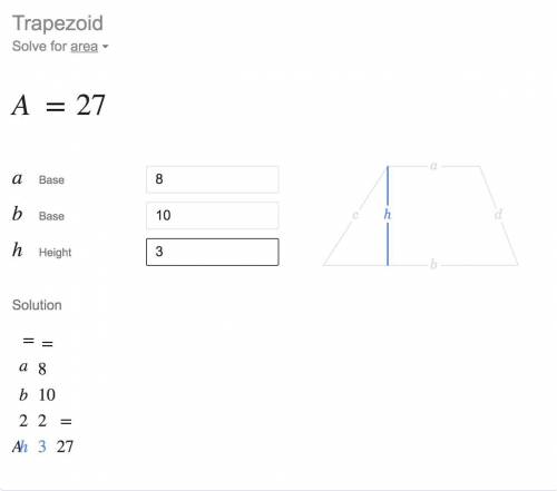 What's the area of a trapezoid