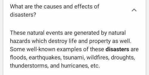 What are the causes and effects of disasters in schools​