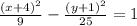 \frac{(x+4)^2}{9} -\frac{(y+1)^2}{25} =1