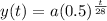 y(t) = a(0.5)^{\frac{t}{28}}