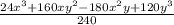 \frac{24x^3+160xy^2-180x^2y+120y^3}{240}