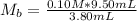 M_b = \frac{0.10M * 9.50mL}{3.80mL}