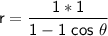 \mathsf{r =\dfrac{1*1}{1-1 \  cos  \ \theta}}