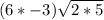 (6*-3)\sqrt{2*5}