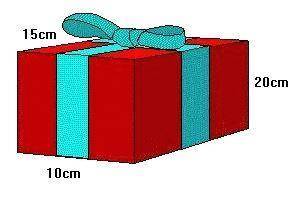 A Christmas gift is tied with ribbon the bow requires 47cm of ribbon, what is the total length of th