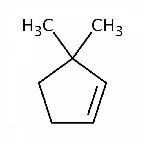 Select the correct structure that corresponds to the name. 
3,3-dimethylcyclopentene