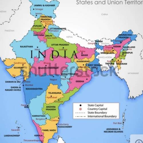 Hand drawn image of indian map with states and capitals marked.
Please its emergency
