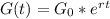 G(t) = G_0 * e^{rt}