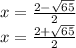 x =   \frac{2 -  \sqrt{65} }{2}  \\ x =  \frac{2 +  \sqrt{65} }{2}  \\