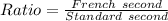Ratio = \frac{French\ second}{Standard\ second}
