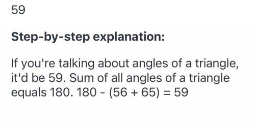 Find x such that x, 56, 65 is a Pythagorean triple.
Help ASAP