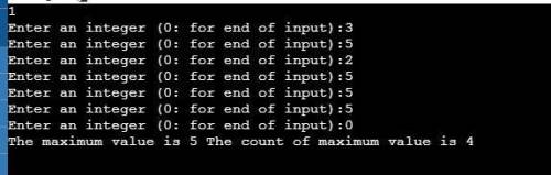 (Occurrence of max numbers) Write a program that reads integers, finds the largest of them, and coun
