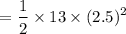 $=\frac{1}{2} \times 13 \times (2.5)^2$