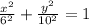 \frac{x^2}{6^2} + \frac{y^2}{10^2} = 1