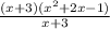 \frac{(x + 3)(x^{2} + 2x - 1)}{x + 3}
