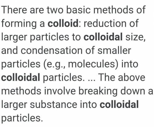 Guys! I need a long inforation about...

Colloidal solutionsTypes of colloidsFormation of colloids