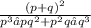 \frac{(p + q {)}^{2} }{p^3−pq^2+p^2q−q^3}