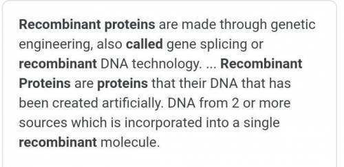 Recumbent proteins refer to proteins that have been made: