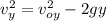 v_y^2 = v_{oy}^2 - 2 g y