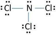 Draw the Lewis structure of NCl3NCl3 . Include lone pairs. Select Draw Rings More Erase Select Draw