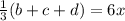 \frac{1}{3}(b + c+d) = 6x
